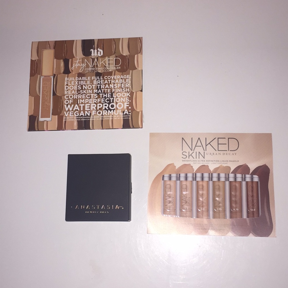 NEW EMPTY ABH EYESHADOW PALETTE W/ TWO UD SAMPLES